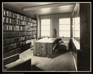 Biblioteket i Mr. John A. Dunbars hem, 50 East 77th Street, New York, 1931 (silvergelatintryck)